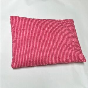 Doll Pink Striped Quilted Pillow